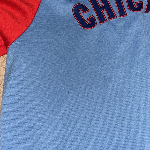 Cooperstown Collection Chicago Cubs Blue Red Jersey Size Medium - Picture 6 of 6